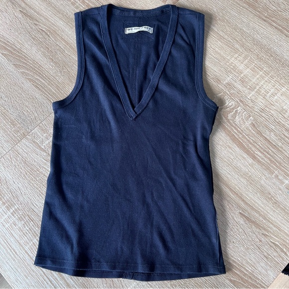 Free People Tops - Free People Ribbed V Neck Tank Top